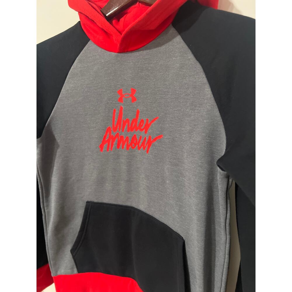 Under Armour, Boys, Sweatshirt, Red, Size Y-Large, NB57 - Picture 2 of 4